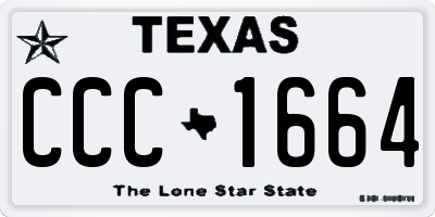 TX license plate CCC1664