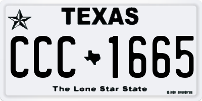 TX license plate CCC1665