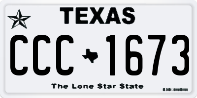 TX license plate CCC1673