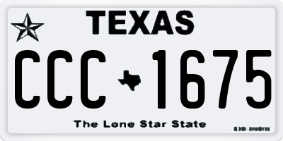 TX license plate CCC1675