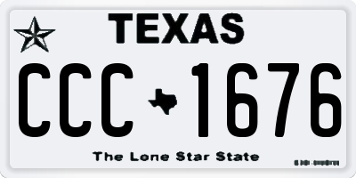 TX license plate CCC1676