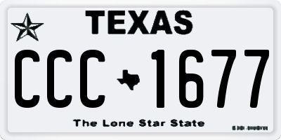 TX license plate CCC1677