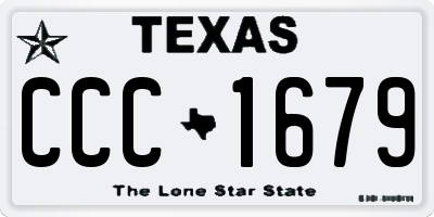 TX license plate CCC1679