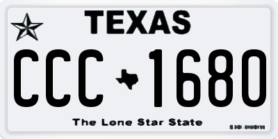 TX license plate CCC1680