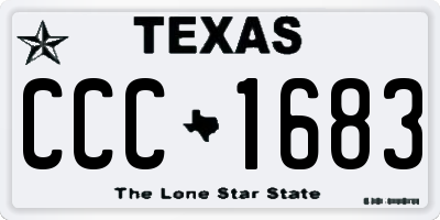 TX license plate CCC1683