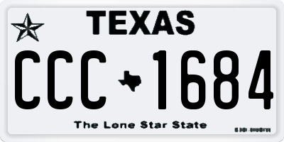 TX license plate CCC1684