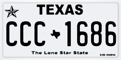 TX license plate CCC1686