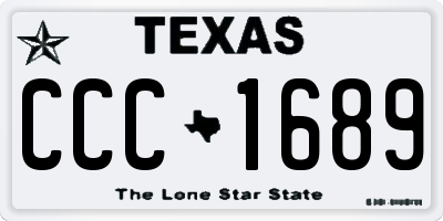TX license plate CCC1689