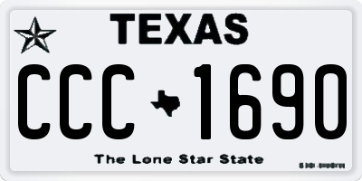 TX license plate CCC1690