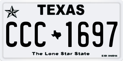 TX license plate CCC1697