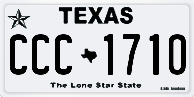 TX license plate CCC1710
