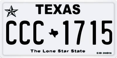 TX license plate CCC1715