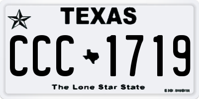 TX license plate CCC1719