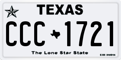 TX license plate CCC1721