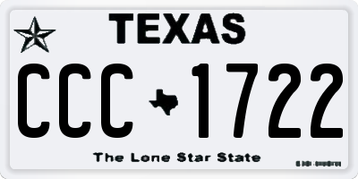 TX license plate CCC1722