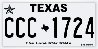TX license plate CCC1724