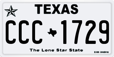 TX license plate CCC1729