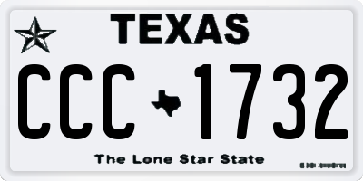 TX license plate CCC1732