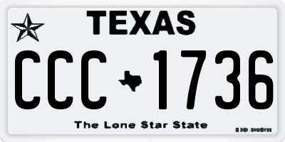 TX license plate CCC1736