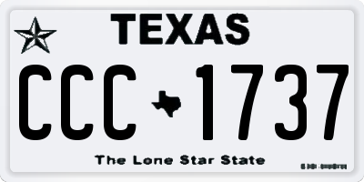 TX license plate CCC1737