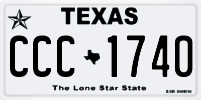 TX license plate CCC1740