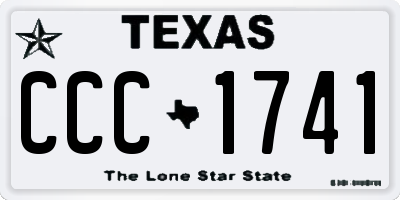 TX license plate CCC1741