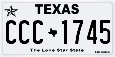 TX license plate CCC1745