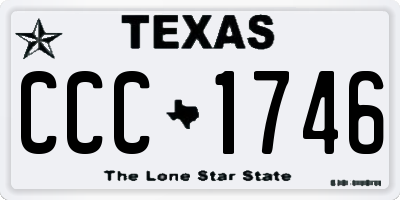 TX license plate CCC1746
