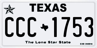 TX license plate CCC1753