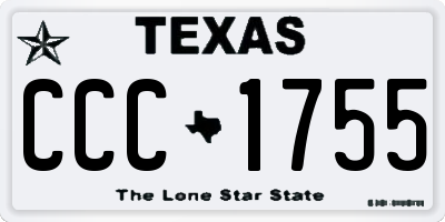 TX license plate CCC1755