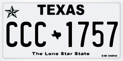 TX license plate CCC1757