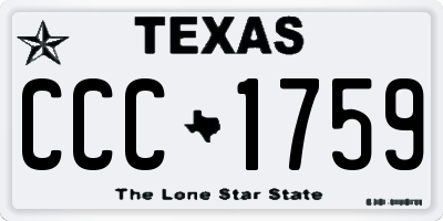 TX license plate CCC1759