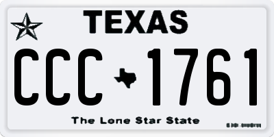 TX license plate CCC1761