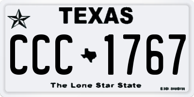 TX license plate CCC1767