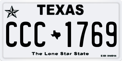 TX license plate CCC1769