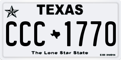 TX license plate CCC1770