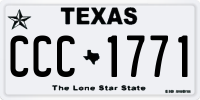 TX license plate CCC1771