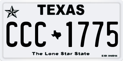 TX license plate CCC1775