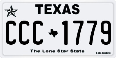 TX license plate CCC1779