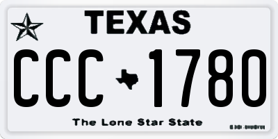 TX license plate CCC1780