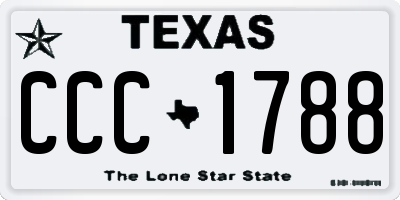 TX license plate CCC1788