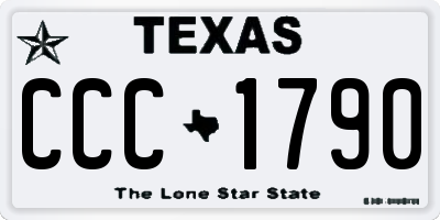 TX license plate CCC1790