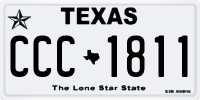 TX license plate CCC1811