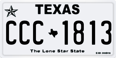 TX license plate CCC1813