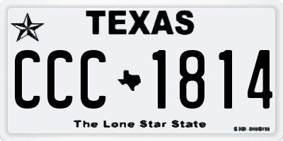 TX license plate CCC1814