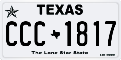 TX license plate CCC1817