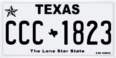 TX license plate CCC1823