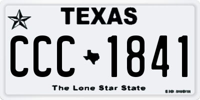 TX license plate CCC1841
