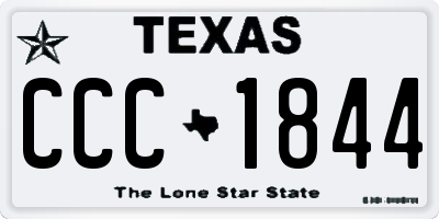 TX license plate CCC1844