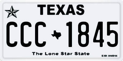TX license plate CCC1845
